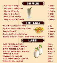 Arya Snacks And Juice Point menu 2