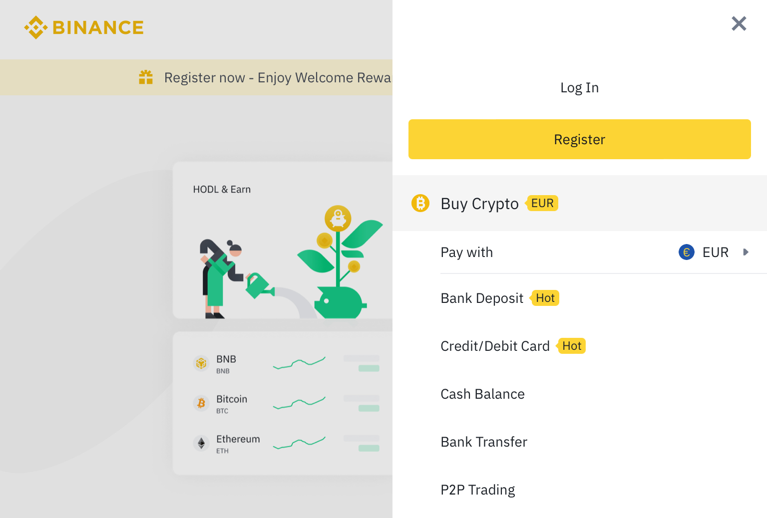 buying RAY on Binance