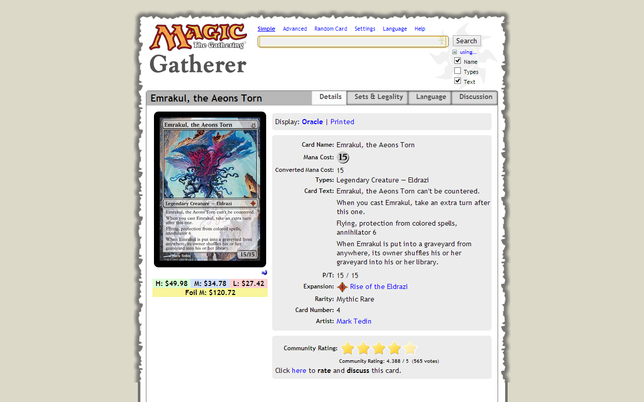 MTG Price Gatherer Preview image 4