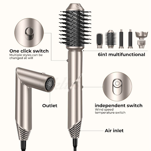 Title 11, Automatic Hair Suction Six-in-one Folding Multi...