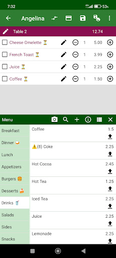Screenshot Didan POS: Restaurant, order