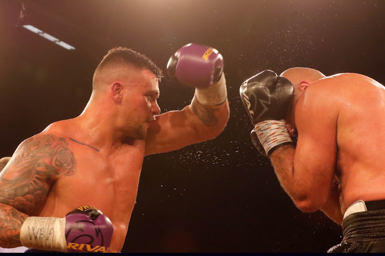 Kevin Lerena of SA (L) with Bogdan Dinu of Romania at Emperors Palace in Ekurhuleni .