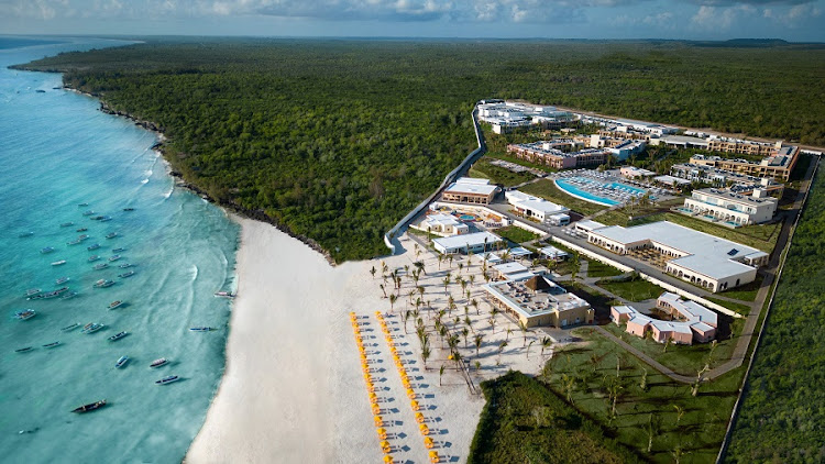 The sprawling resort is on 10ha of beachfront property in the northeast.