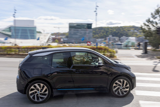 In Norway, battery-electric vehicles like this BMW i3 now drive more miles annually on average than cars running purely on petrol or diesel.