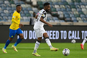 Mduduzi Mdantsane of Cape Town City during the MTN8 final match against Mamelodi Sundowns at Moses Mabhida Stadium on October 30, 2021 in Durban, South Africa. 