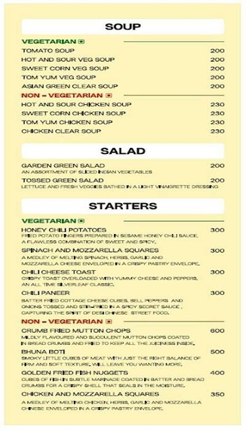 Silver Leaf Bistro menu 