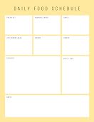 Daily Food Schedule - Daily Calendar item