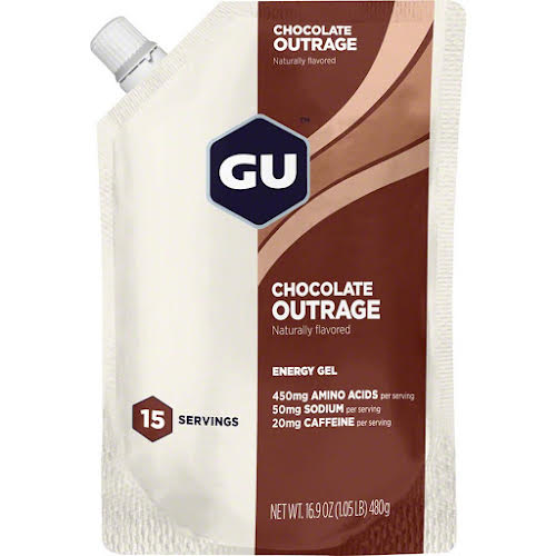 GU Energy Gel: Chocolate Outrage, 15 Serving Pouch