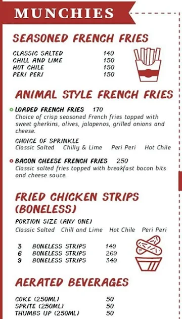 Lucy's : The Burger St menu 