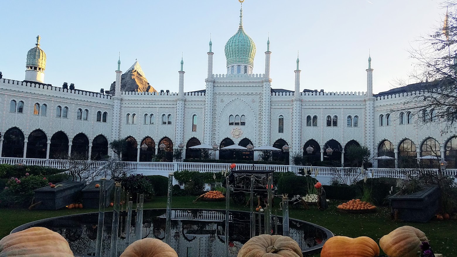 Visiting Tivoli Amusement park during Halloween decoration time, October 2018