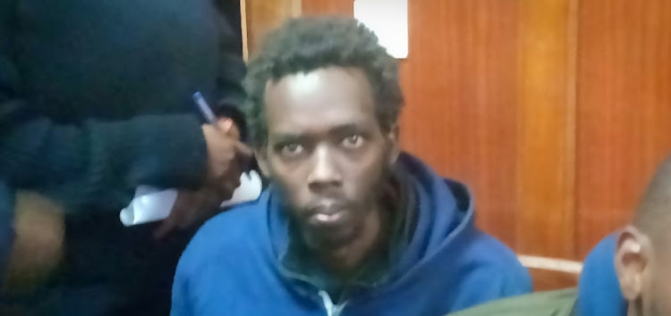 Brian Kibet at a Milimani court on Wednesday, July 3, 2019.