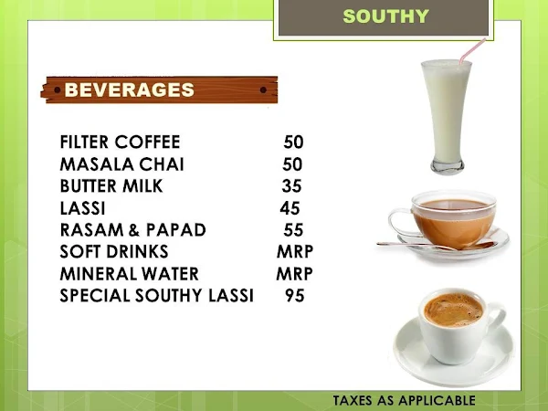 Southy menu 