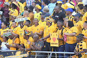  Kaizer Chiefs supporters during the DStv Premiership match between Marumo Gallants FC and Kaizer Chiefs at Royal Bafokeng Stadium.