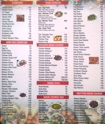Friends Chinese And Tandoor Center menu 