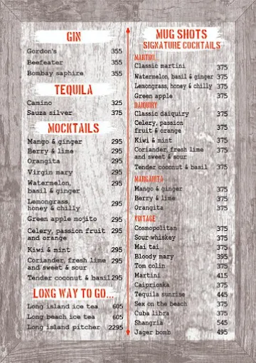 Mug Shots menu 