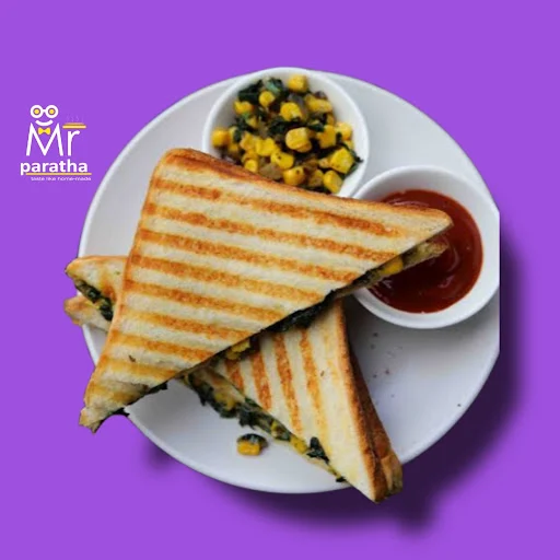 Corn Spinach Grilled Sandwich