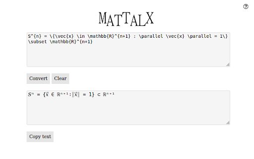 MatTalX - Write math symbols