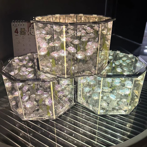 Title 5, Creative Music Box Tulip Rose Octagonal Small N...