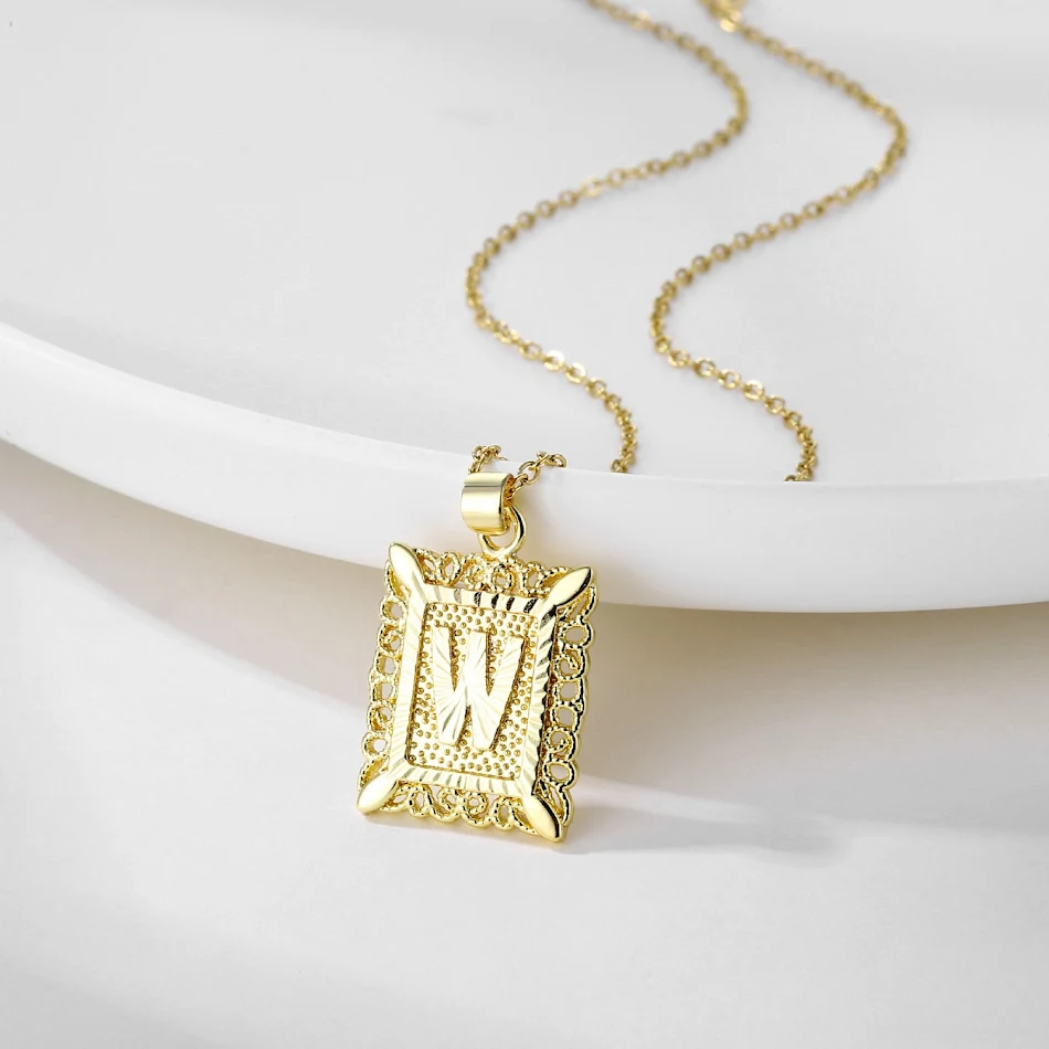 Colar com 26 letras do alfabeto inglês, unissex, ornamento elegante, presente personalizável, expresse sua individualidade, acessório charmoso.