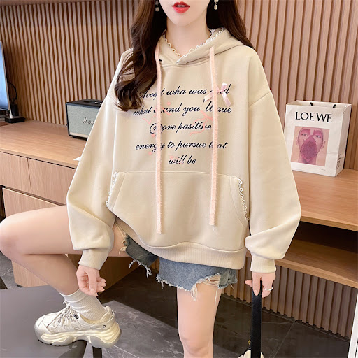 Title 3, Womens Hooded Design Letter Long Sleeve Sweate...
