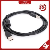 Dây Cáp Máy In Cổng Usb 2.0 Đen Dài 1M 1.5M 3M 5M Kết Nối Máy In Với Máy Tính Pc Laptop Chống Nhiễu Tốt Ttbo Computer