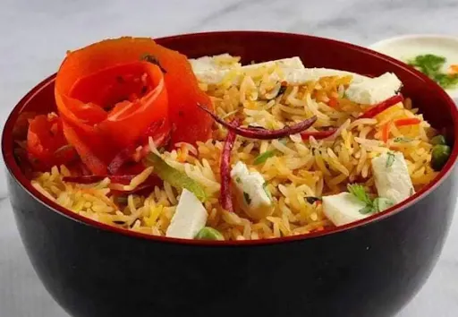 Paneer Biryani And Veg Biryani With Boondi Rayta