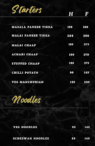 Veg Fusion menu 1