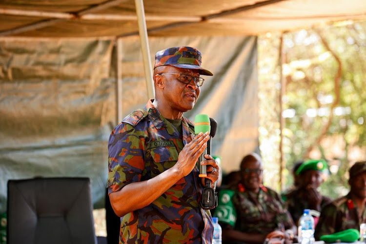 Chief of the Defence Forces (CDF) Gen Francis Ogolla in Somalia.