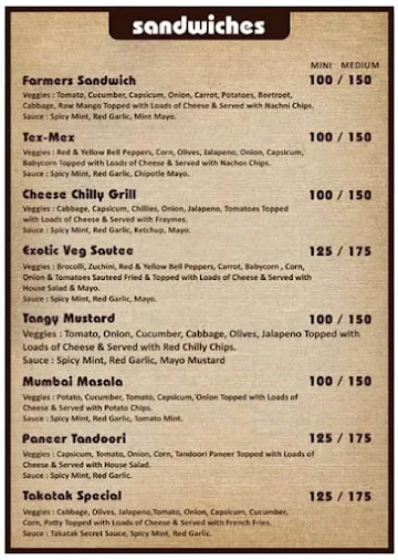 Ari & Vin menu 