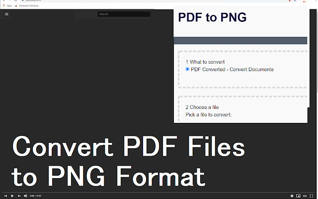 PDF to PNG chrome extension