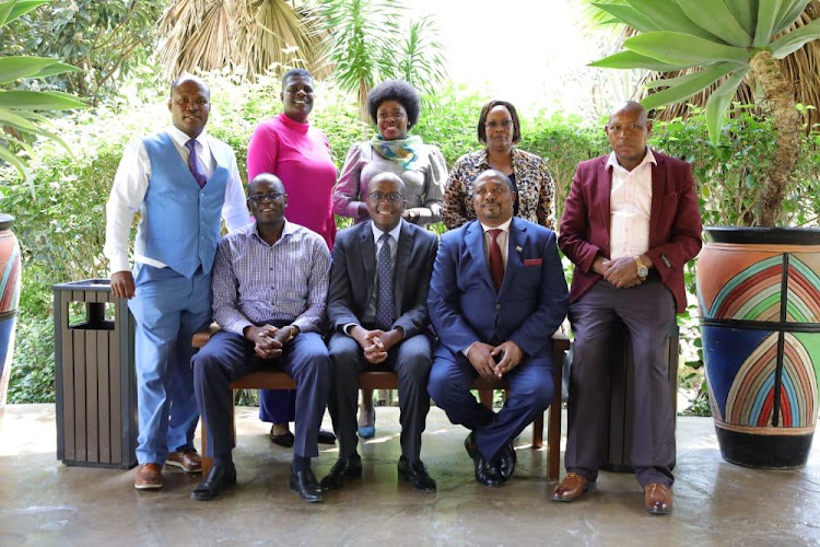 Nairobi Jubilee Governor Candidate Polycarp Igathe in a meeting with teachers on Friday, May 27, 2022.