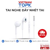 Tai Nghe Nhét Tai Có Dây Topk F20 - Chân Cắm 3.5Mm - Chất Liệu Tpe Dài 1.2M - Hàng Chính Hãng Bảo Hành 12 Tháng