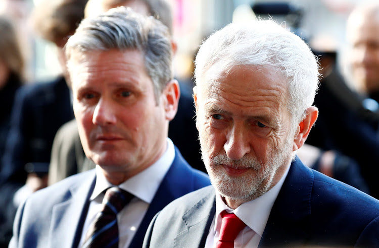 Britain's Labour Party leader, Jeremy Corbyn and Labour Party's Shadow Secretary of State for Departing the European Union Keir Starmer leave a meeting with European Union Chief Brexit Negotiator Michel Barnier (not pictured) at the EU Commission headquarters in Brussels, Belgium, February 21, 2019.