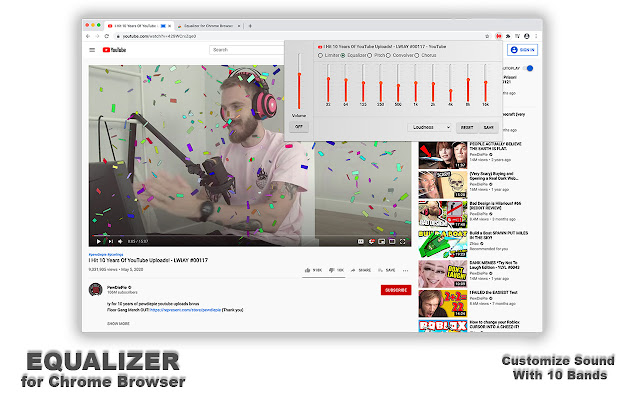 Equalizer for browser