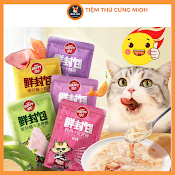 Pate Wanpy Happy 100 Dạng Gói 70G Pate Cho Mèo - Thức Ăn Ướt Cho Mèo 6 Vị Gói 70Gr