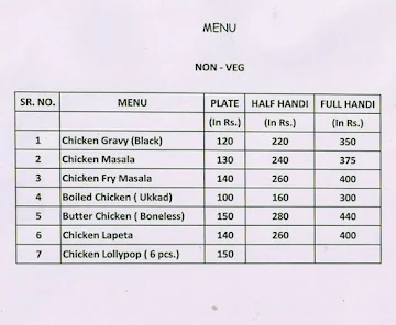 Priyanka's Kitchen menu 