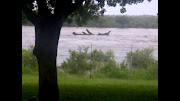 Sabie River flooding in Kruger National Park from Skukuza Camp.