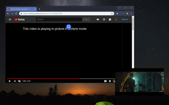 YouTube Picture in Picture