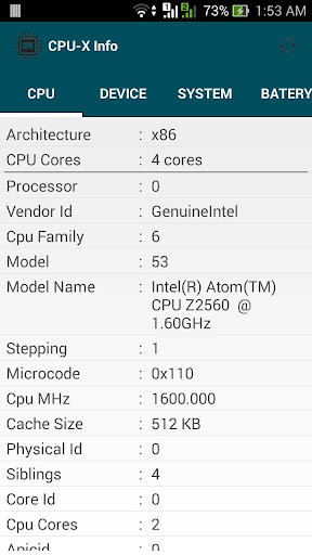 CPU-X Info