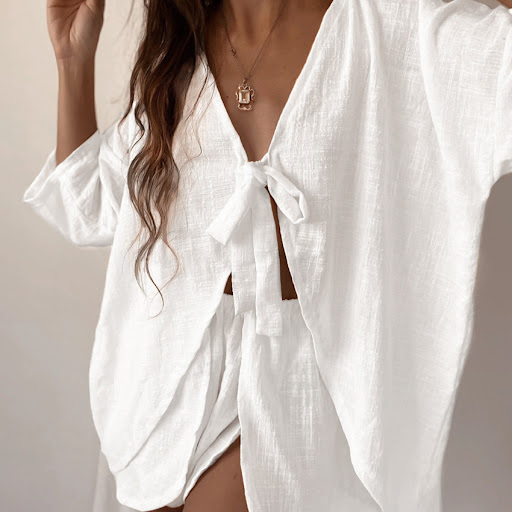 Title 7, Womens Fashion Loose Solid Color and V-neck La...