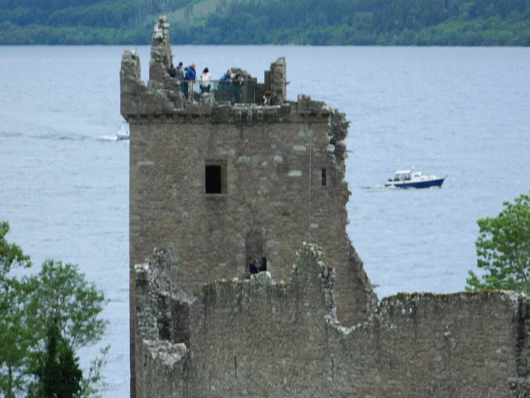 A closeup of Urquhart Castle, which played a role in the Wars of Scottish Independence in the 1300s.