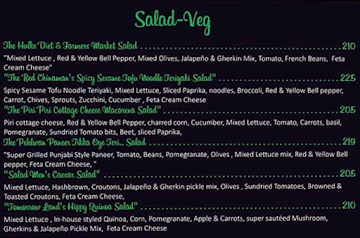 Salad Men menu 