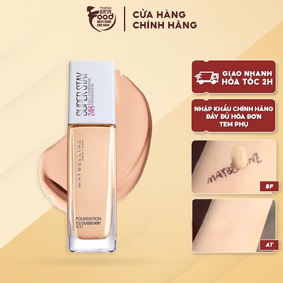 Kem Nền Che Phủ Hoàn Hảo, Bền Màu, Lâu Trôi 24H Maybelline Super Stay 24H Full Coverage Foundation 30Ml