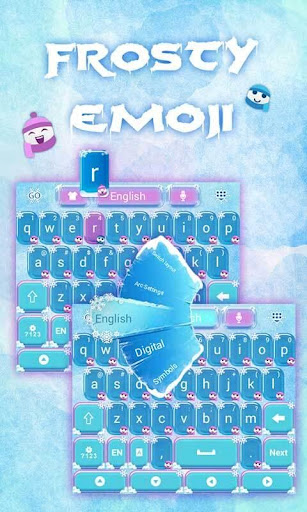 Frosty Emoji GO Keyboard Theme