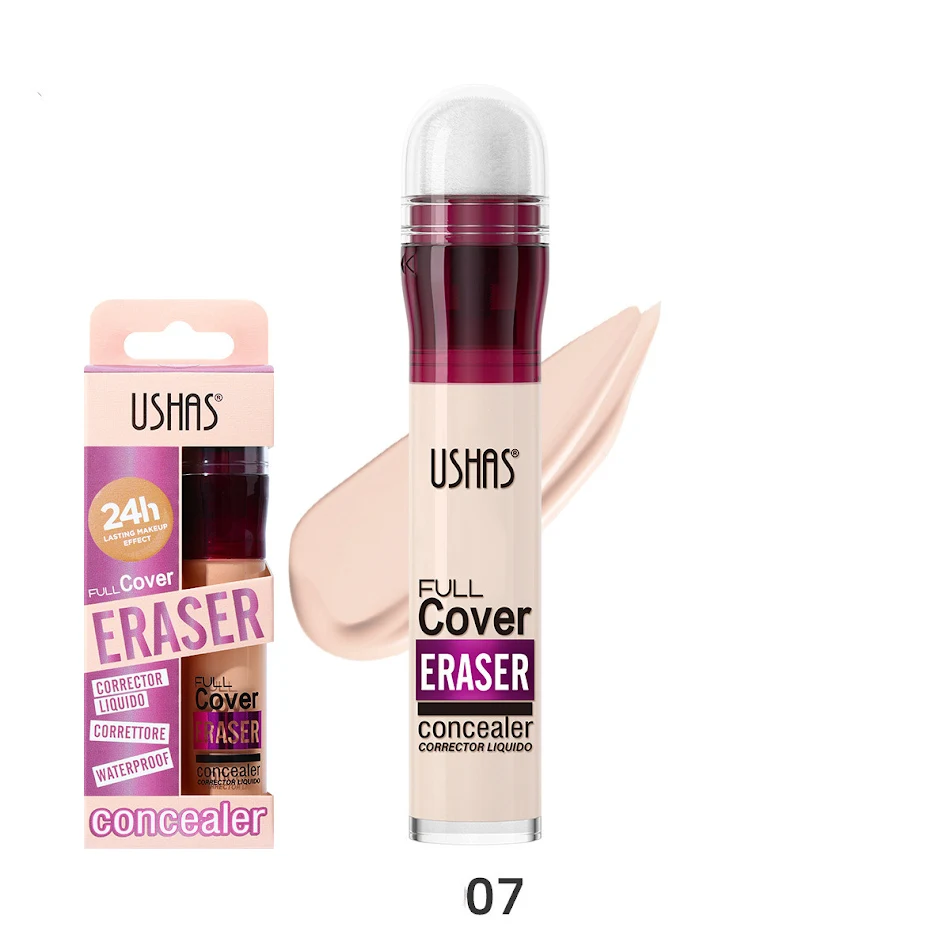 Fond de teint liquide 12 couleurs avec éponge, correcteur waterproof, longue tenue et anti-taches pour un maquillage parfait.