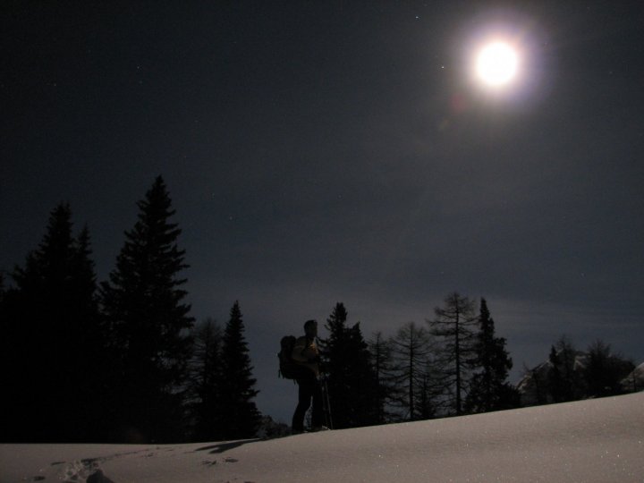 Scialpinismo.. al chiar di luna.. di Nick