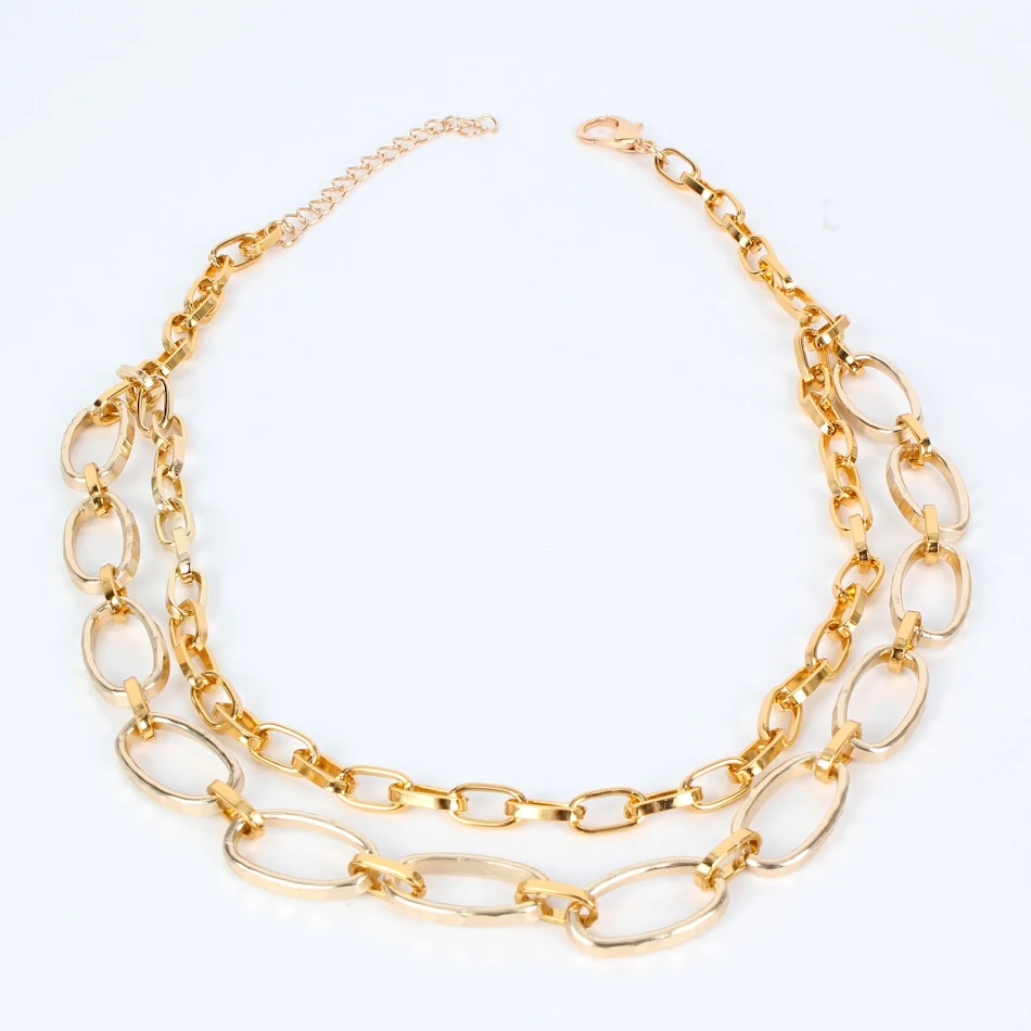 Personalized metal double clavicle chain