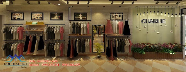 thiết kế nội thất shop thời trang