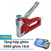 Com Bo( Súng Bắn Ghim Kèm Hộp Ghim 5000 Chiếc) Barker Đỏ Tiện Dụng Rẻ Nhất..