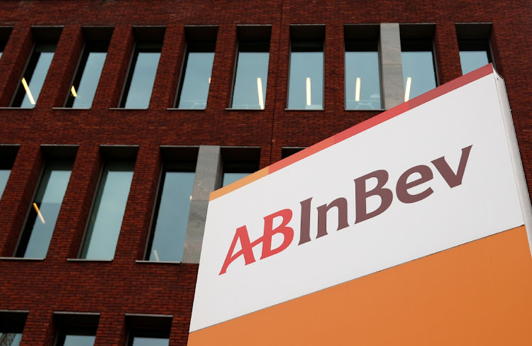 The logo of Anheuser-Busch InBev is pictured outside the brewer's headquarters in Leuven, Belgium. Picture: REUTERS/FRANCOIS LENOIR